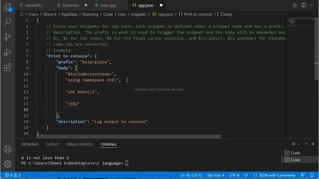 CODE FASTER WITH CUSTOM VS CODE SNIPPETS | HOW TO MAKE BOILERPLATE IN VS CODE FOR C & C++ ! смотреть онлайн
