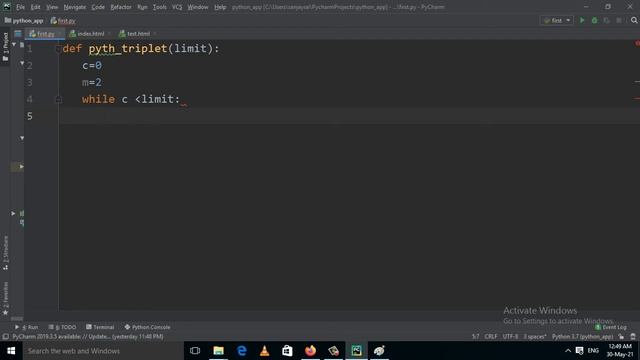 Pythagorean triplet in python || Python Interview Question смотреть онлайн