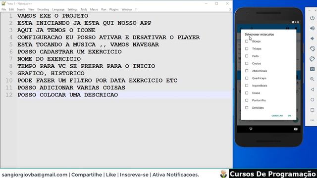 Curso Programação - Criando Um App De Academia Em Android Java Avançado - 08 смотреть онлайн