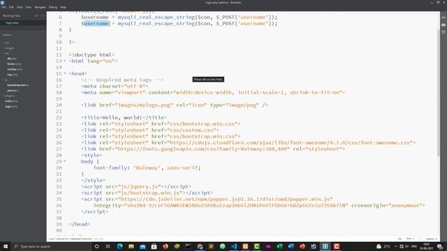 School Managment Mini Project PHP , MySql, Bootstrap :Login With PHP & Create , Start Session #01 смотреть онлайн