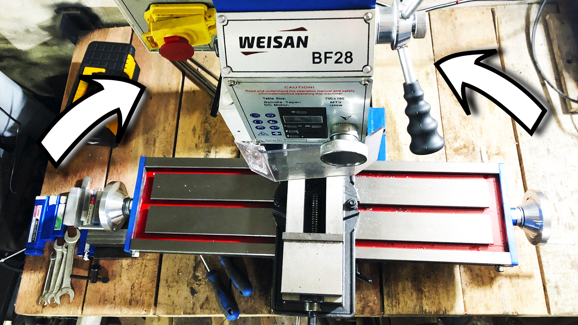 Фрезерный станок по металлу WEISAN BF28 смотреть онлайн