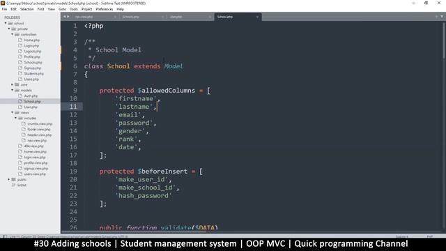 #30 Adding schools | Student management system in PHP | OOP MVC | Quick programming tutorial смотреть онлайн