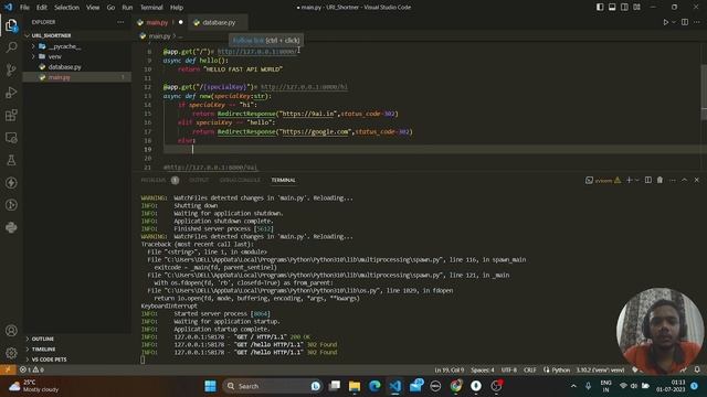 15.1 | Redirection of URL in Fast API | API Project смотреть онлайн