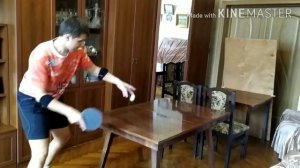 Как улучшить топспин дома с возвратной доской. Improve your topspin with a makeshift table