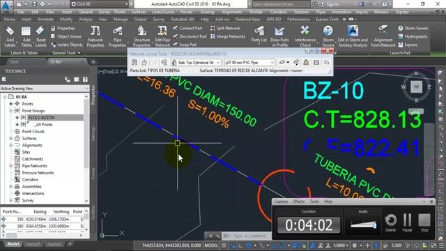 AUTOCAD CIVIL 3D 2016 REDES DE ALCANTARILLADO PARTE 7 смотреть онлайн