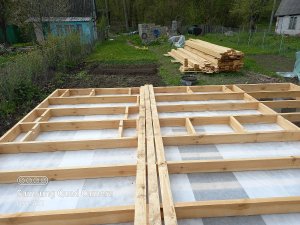 Лаги пола в каркасном доме 6х6 м, своими руками