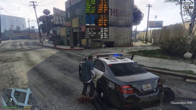 Grand Theft Auto V | 1080p | GTX 1070 | E5-2697 v3 | 32GB RAM | 750 GB SSD смотреть онлайн