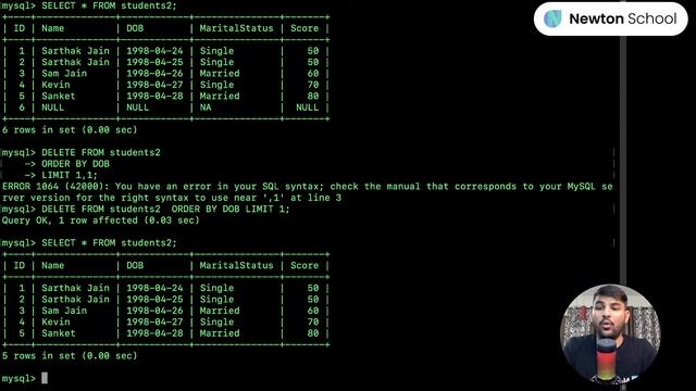 How to DELETE data from a Table in MySQL? | MySQL Tutorial for Beginners | DELETE Clause смотреть онлайн