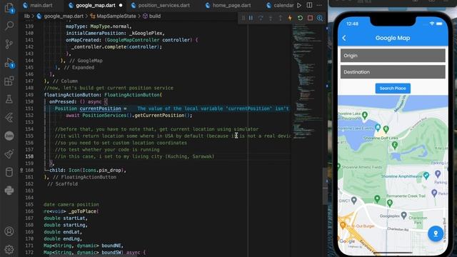 Flutter Firebase & Google Map Series EP 16 - Geolocator and Geocoding смотреть онлайн
