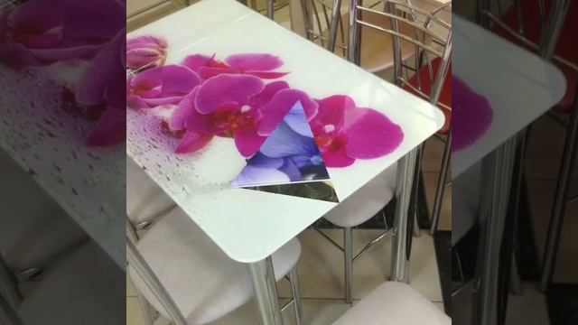 Стеклянный стол с фотопечатью смотреть онлайн