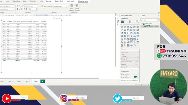 Lecture 148: Time Intelligence Function in Power BI | Calculate Previous Years Sales and Variance смотреть онлайн