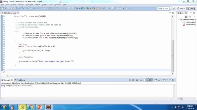 How to compress a file in GZIP format? | Java File | Java IO | Java Tutorial смотреть онлайн