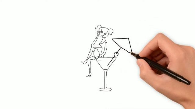 Девушка с подарками - картинка для рисованного видео или как нарисовать девушку смотреть онлайн