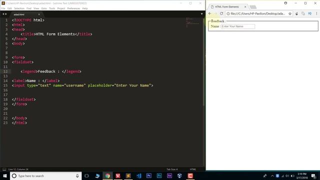 HTML Form Elements - Input, textarea, select, button | Part 3 смотреть онлайн