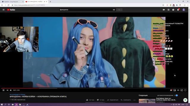 Братишкин смотрит/ ФРЕНДЗОНА - МЭЙБИ БЭЙБИ — АСКОРБИНКА (ПРЕМЬЕРА КЛИПА) / реакция Братишкина смотреть онлайн