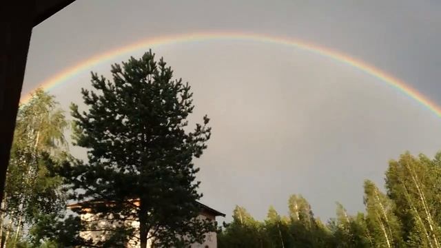 Радуга во время дождя Две радуги видео смотреть онлайн