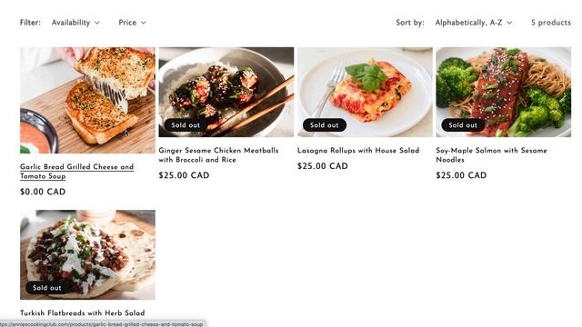 Annies Cooking Club Online Classes Definite Image Web Design wordpress Portfolio смотреть онлайн