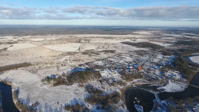 Полеты над Краснознаменском (Калининградская область) Высота 350 м. Центральная часть города смотреть онлайн