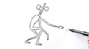 Как нарисовать Сиреноголового легко| Siren head SCP 6789