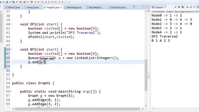 How to implement BFS in graph in java смотреть онлайн