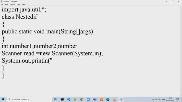 Nested if in Java смотреть онлайн