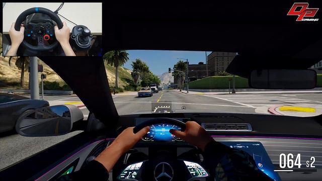 2021 Mercedes-Benz S500L - GTA 5 Gameplay with Steering Wheel смотреть онлайн