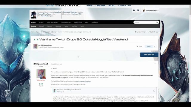 Warframe - Twitch Drops 2.0: Octavia Noggle Test Weekend! смотреть онлайн