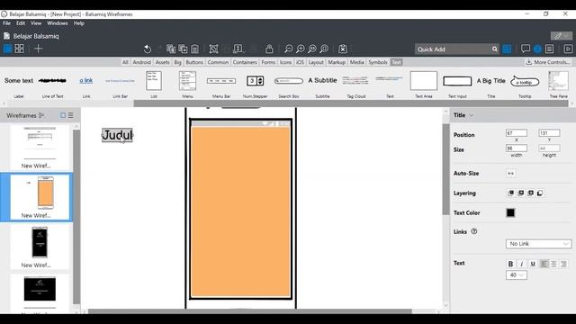 Tutorial Balsamiq #2 Mobile Text and Button смотреть онлайн