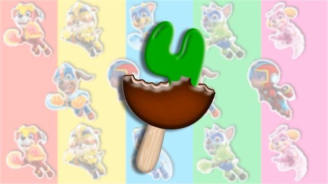 Разноцветное МОРОЖЕНОЕ - Учим цвета вместе с игрушками Щенячий Патруль - УЧИМ ЦИФРЫ смотреть онлайн