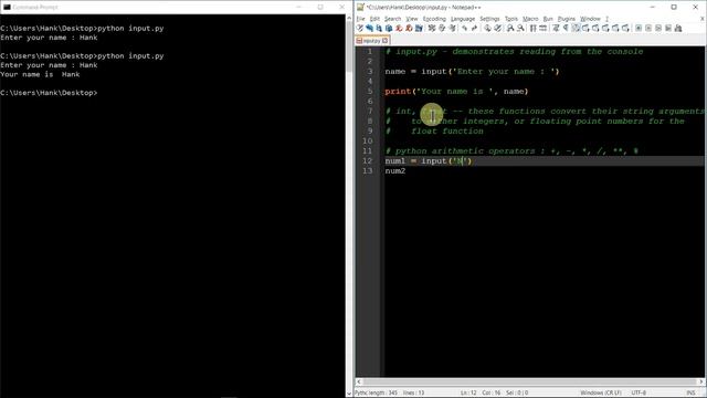 Python Tutorial Part 5: Reading input from the keyboard, data conversion, and arithmetic смотреть онлайн