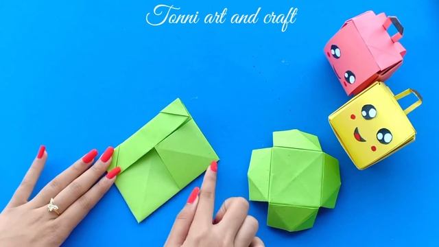 How To Make A Paper School Bag | DIY Origami Crafts | Easy Origami Step By Step / DIY BACK TO SCHOO