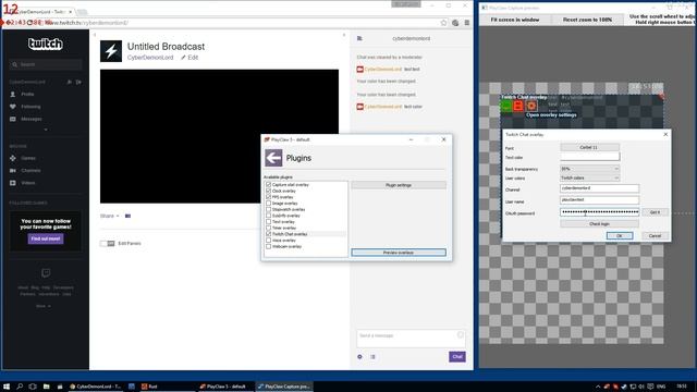 Twitch Chat оверлей в PlayClaw 5 смотреть онлайн