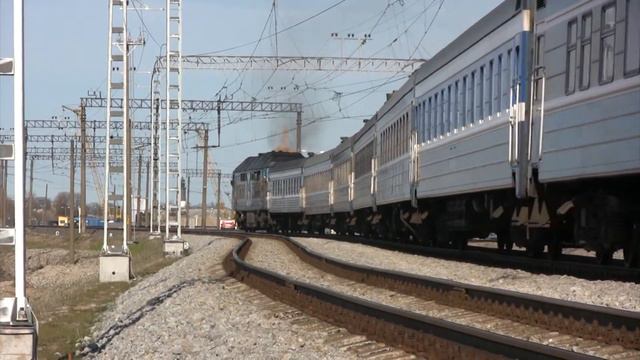 Тепловоз ТЭП70-0237 на перегоне Таллин-Юлемисте / TEP70-0237 Between Tallinn And Ülemiste