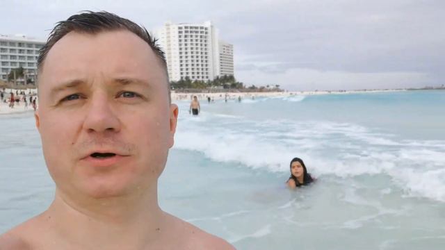 Мексика, Канкун. Заходим в воду, любуемся чайками смотреть онлайн