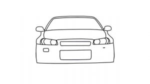 Как нарисовать Ниссан Скайлайн ГТР Р34 / How to draw Nissan Skyline GTR R34