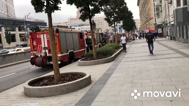 Москва пожар в здании садовое кольцо Смоленская площадь смотреть онлайн