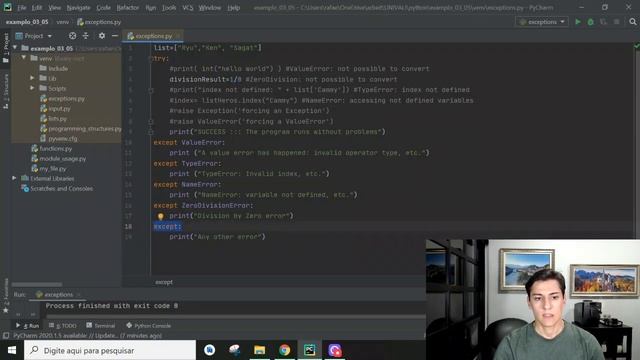 Python: Handling exceptions смотреть онлайн