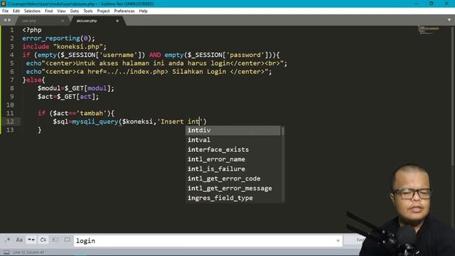 CRUD SIMPAN EDIT DELETE MODUL USER ACCOUNT | MD5 | BOOTSTRAP TEMPLATE | PHP MYSQLI смотреть онлайн