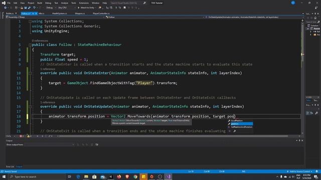 Unity Top Down Shooter Tutorial - part05 - EnemyAI - Zombie , Finite State Machine смотреть онлайн