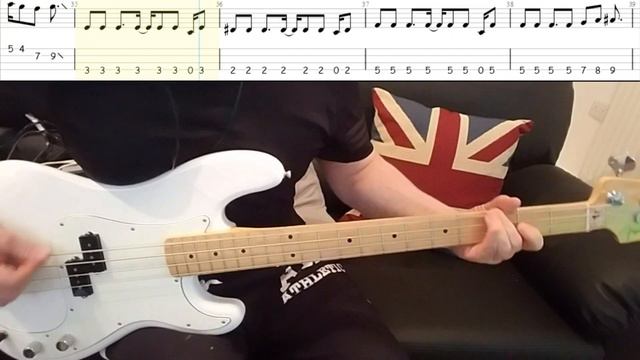 The jam - Town Called Malice - Bass cover with tabs