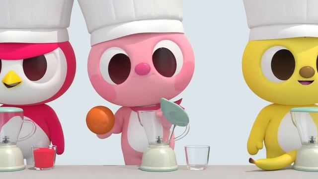 Learn colors with Miniforce | Making Fruit juice | Color play | Mini-Pang TV 3D Play смотреть онлайн