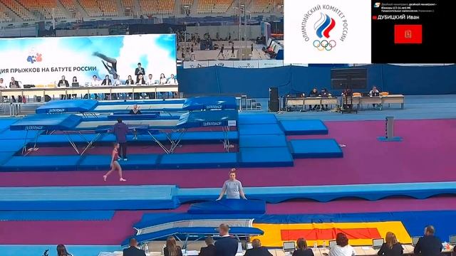 Дубицкий Иван. Прыжки на батуте. Первенство России, квалификация МС (13-16 лет) смотреть онлайн
