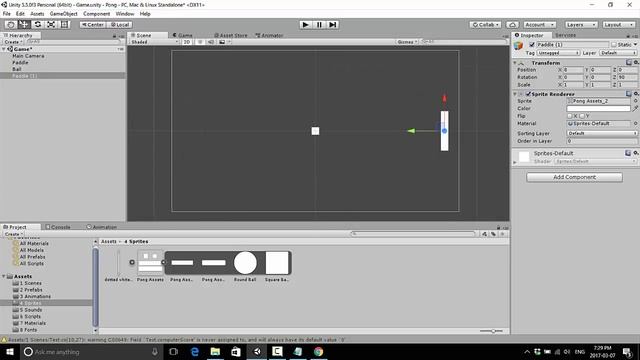 How to Create a Game | Make a Pong Clone | Setting Up Our Game Scene - 07 смотреть онлайн