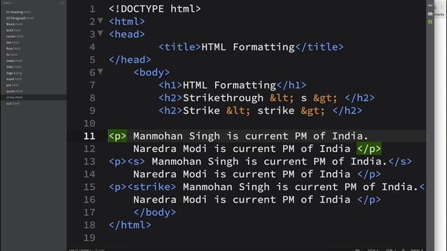 मराठी | HTML Tutorial | Strike and S tag in Hindi смотреть онлайн