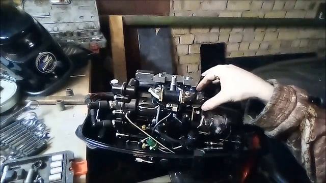 Предсезонка. Лодочный мотор Hidea 9.8. Пластина зажигания!