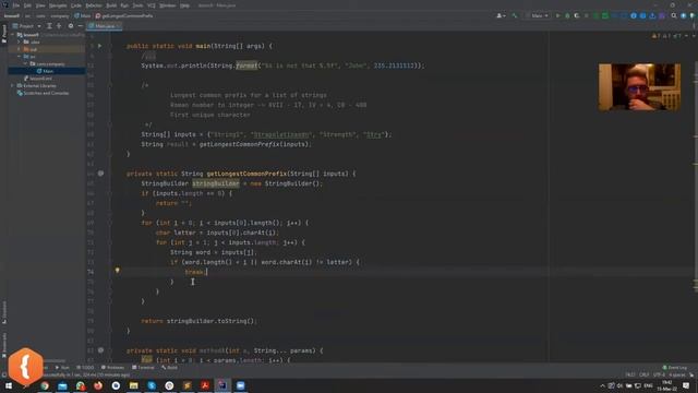 Longest common prefix for a list of strings | CodeGym University Course смотреть онлайн