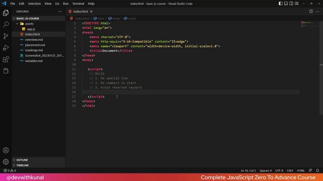 JS Variables Part 2 - Javascript Tutorial For Beginners - 2023 JavaScript Full Course in Hindi смотреть онлайн
