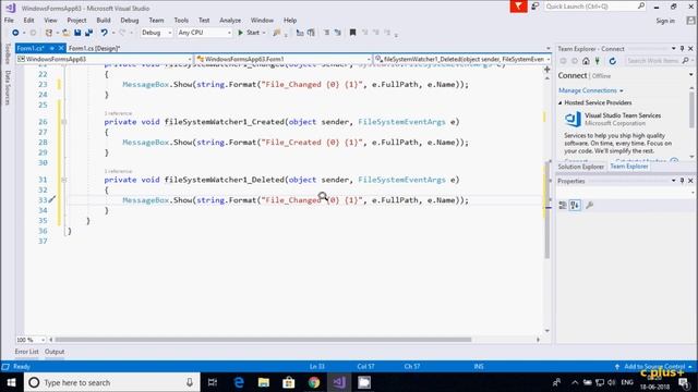 FileSystemWatcher in C# Windows Form смотреть онлайн