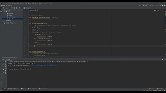 Asteroids - Adding Asteroid Class Load Images | Python | Pygame | Coding | Walkthrough смотреть онлайн