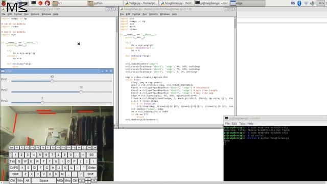 openCV with raspberry step #3 houghlines смотреть онлайн
